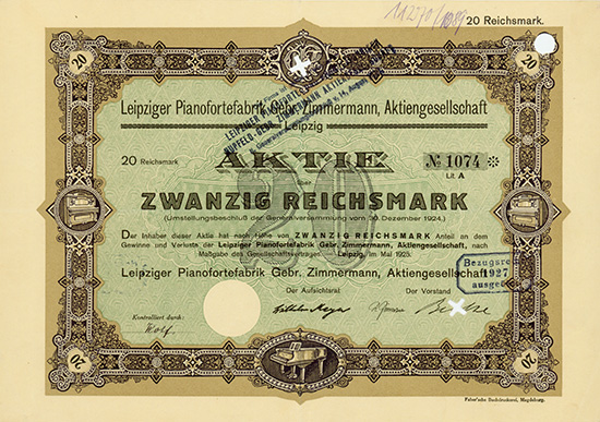 Leipziger Pianofortefabrik Gebr. Zimmermann, AG