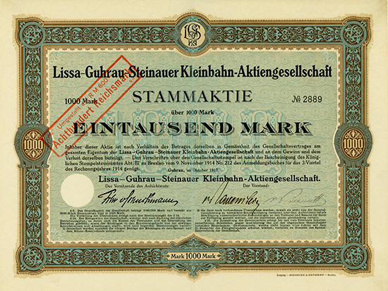 Lissa-Guhrau-Steinauer Kleinbahn-AG