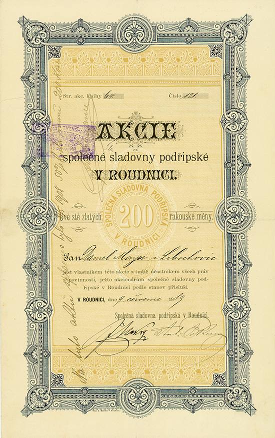 Malzfabriks-Gesellschaft in Raudnitz am Georgsberg (Spolecne sladovny podripske v Roudnici)