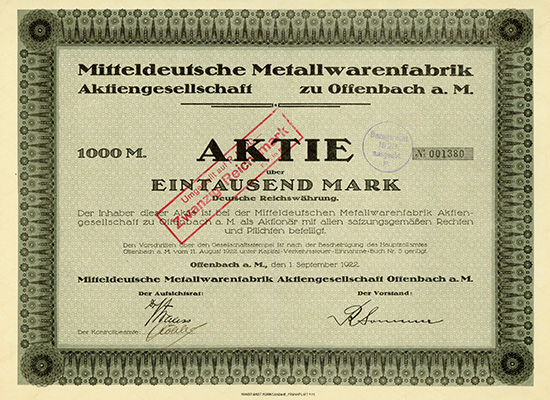 Mitteldeutsche Metallwarenfabrik AG