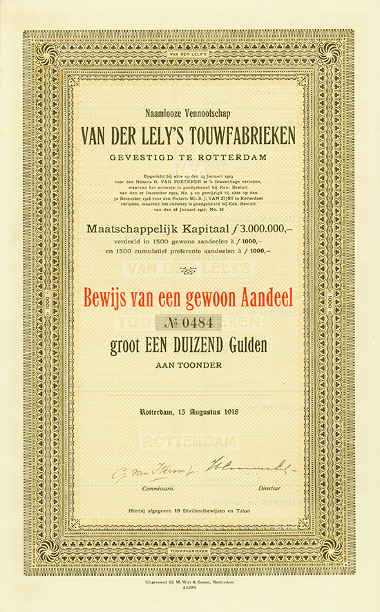 N.V. Van Der Lely's Touwfabrieken