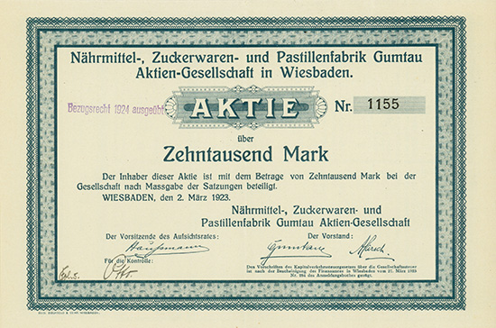 Nährmittel-, Zuckerwaren- und Pastillenfabrik Gumtau AG