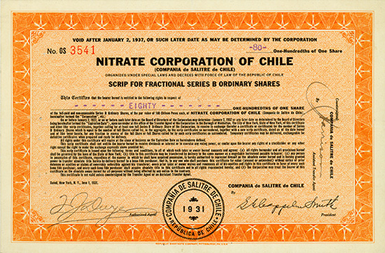 Nitrate Corporation of Chile / Compania de Salitre de Chile