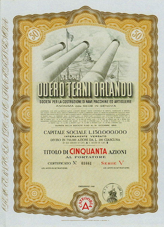 Odero Terni Orlando Societa per la Costruzione di Navi, Macchine ed Artiglierie