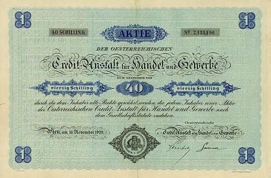 Oesterreichische Credit-Anstalt für Handel und Gewerbe
