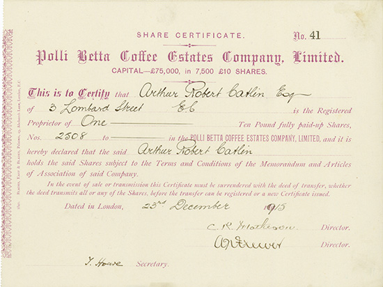 Polli Betta Coffee Estates Company, Limited