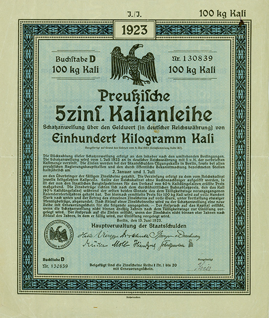 Preußische 5% Kalianleihe