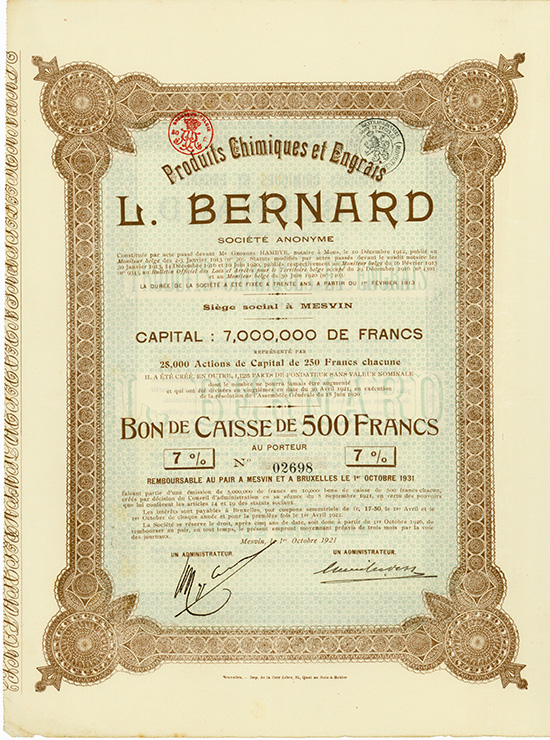 Produits Chimiques et Engrais L. Bernard S.A.