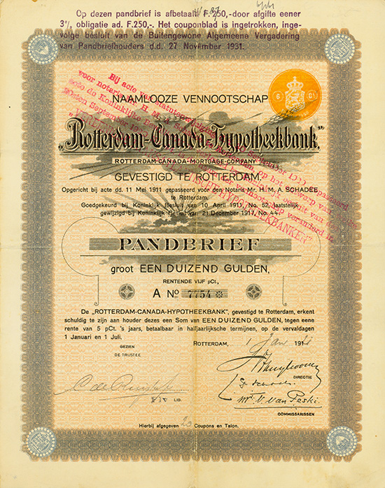 Rotterdam-Canada Hypotheekbank N.V. / Rotterdam-Canada Mortgage Company