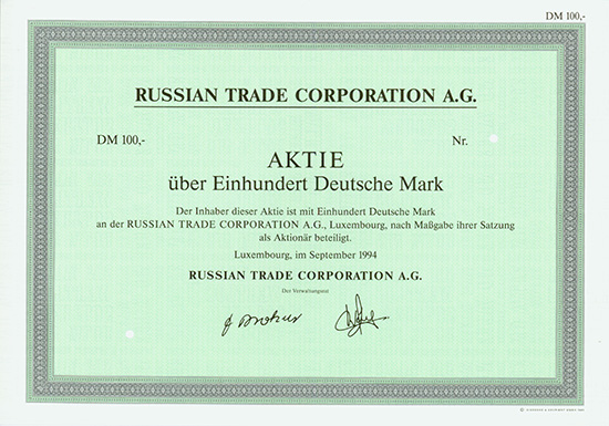 Russian Trade Corporation A.G.