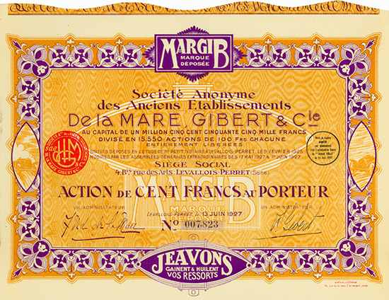 S.A. des Anciens Etablissements De la Mare, Gibert & Cie.