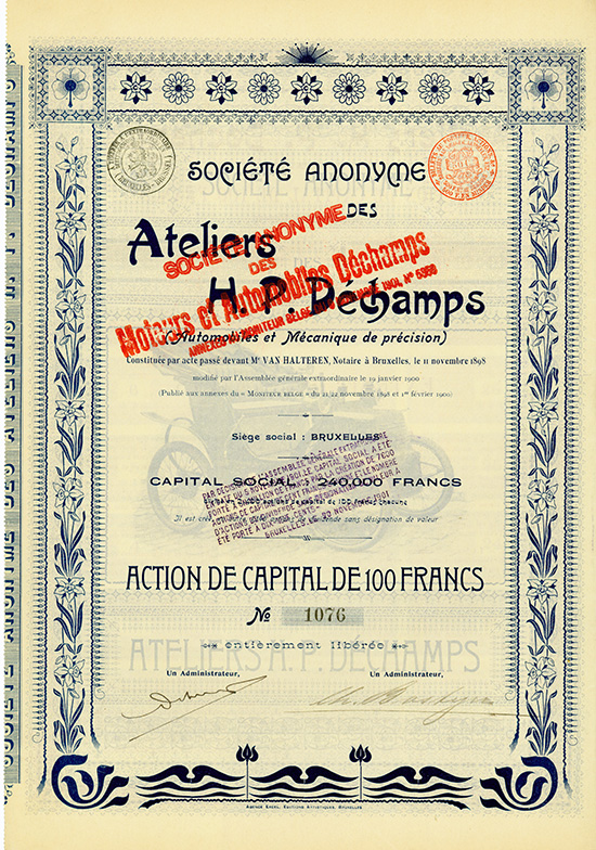 S.A. des Ateliers H. P. Dechamps (Automobiles et Mecanique de precision)