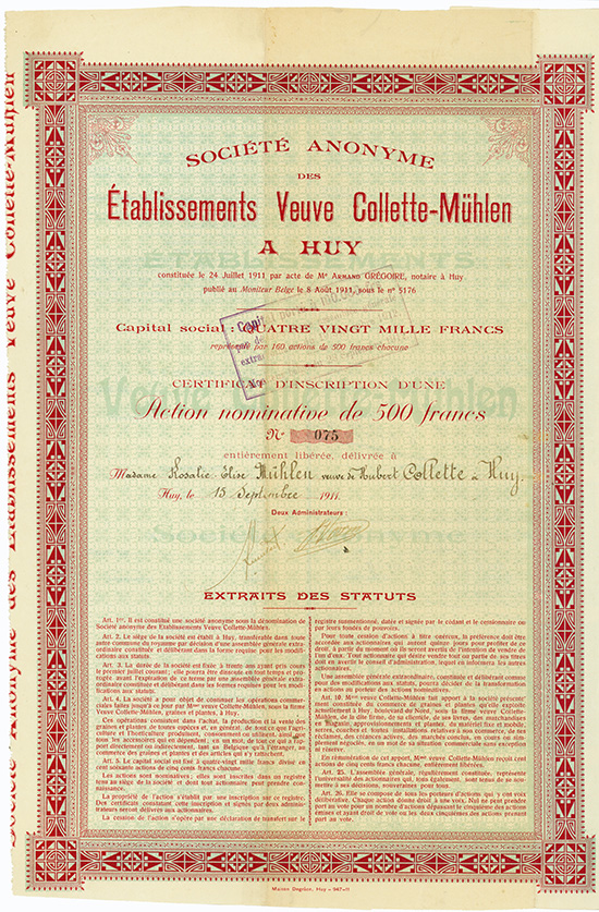 S.A. des Etablissements Veuve Collette-Mühlen