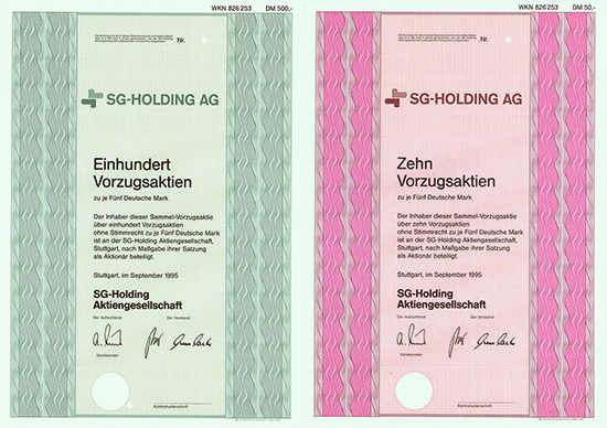 SG-Holding AG [3 Stück]