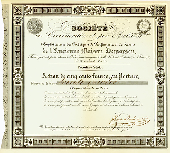 Societe en Commandite et par Actions pour l'Exploitation des Fabriques de Parfumeries et de Savons de l'Ancienne Maison Demarson