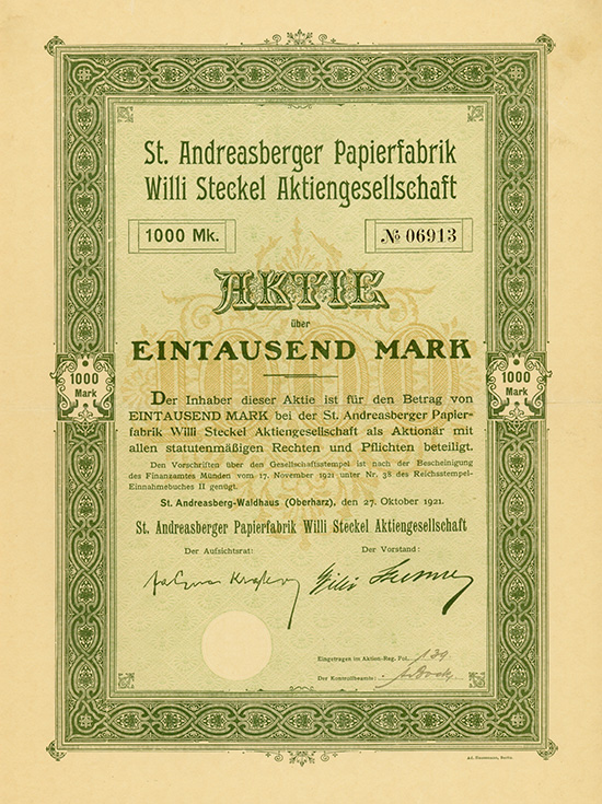 St. Andreasberger Papierfabrik Willi Steckel AG