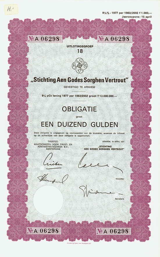 Stichting Aen Godes Sorghen Vertrout