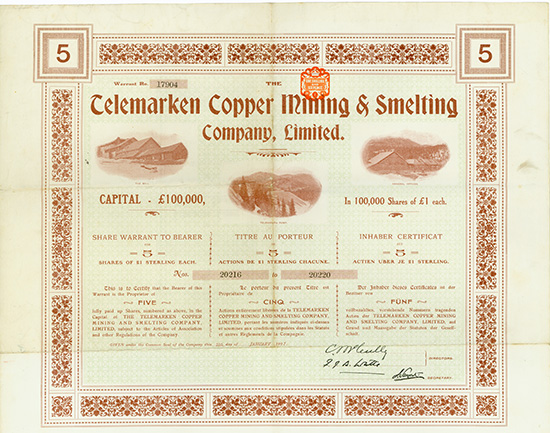 Telemarken Copper Mining & Smelting Company, Limited