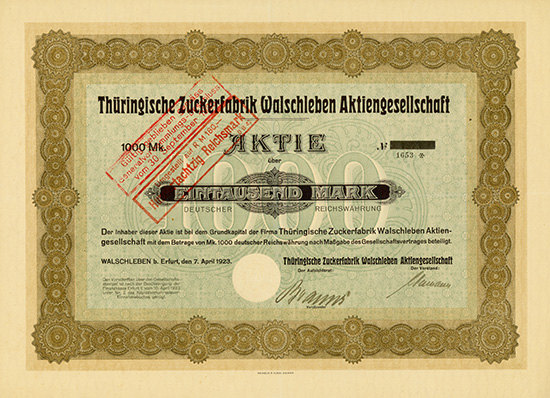 Thüringische Zuckerfabrik Walschleben AG