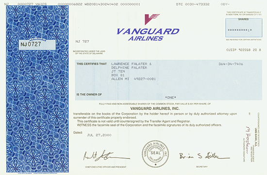 Vanguard Airlines, Inc.