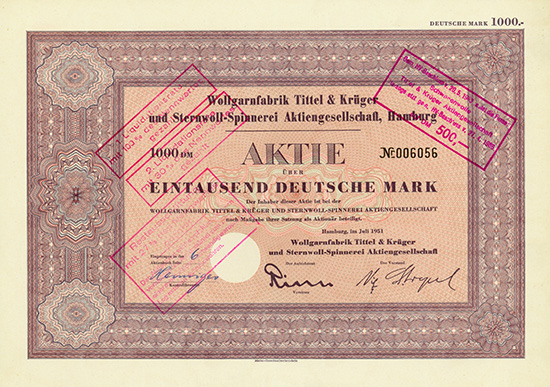 Wollgarnfabrik Tittel & Krüger und Sternwoll-Spinnerei AG