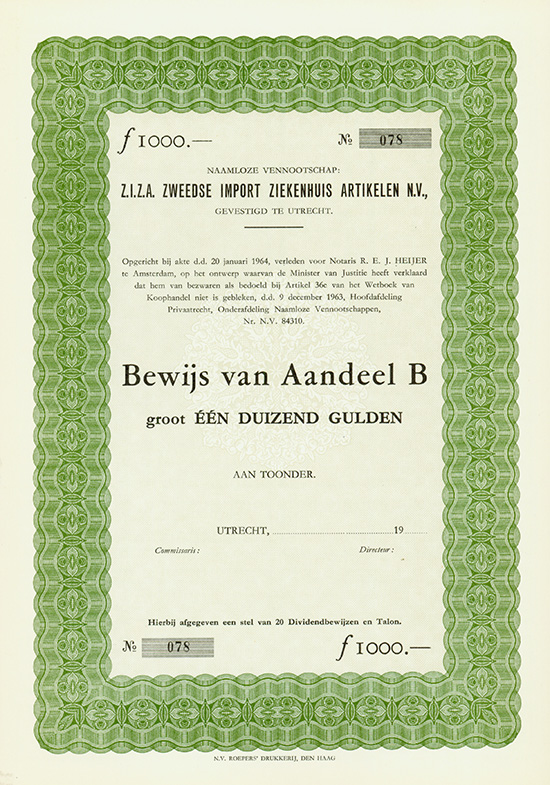 Z.I.Z.A. Zweedse Import Ziekenhuis Artikelen N.V.