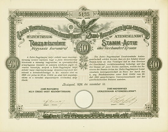 Zsibo-Nagybanyaer Localeisenbahn AG / Zsibo-Nagybanyai Helyi Erdekü Vasut Reszvenytarsasag