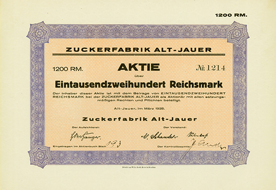 Zuckerfabrik Alt-Jauer