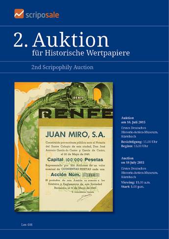 Cover Auction catalog 2nd Auction