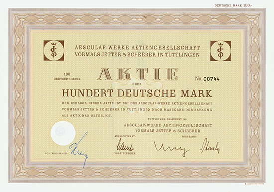 Aesculap-Werke AG vormals Jetter & Scheerer