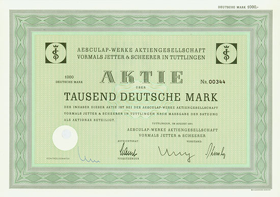 Aesculap-Werke AG vormals Jetter & Scheerer