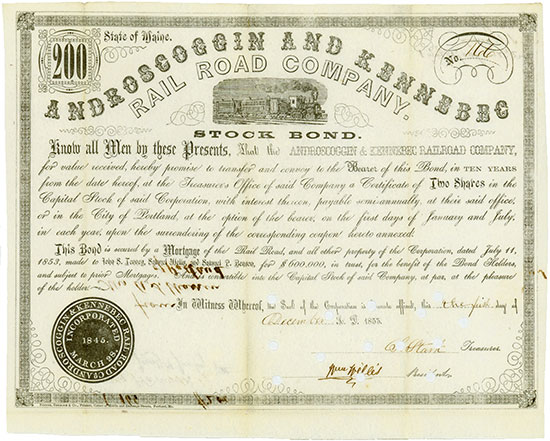 Androscoggin and Kennebec Rail Road Company