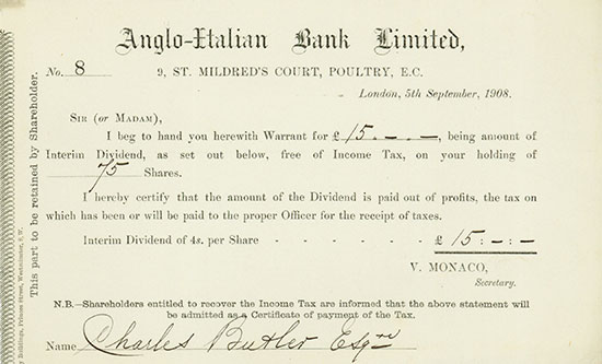 Anglo-Italian Bank Limited