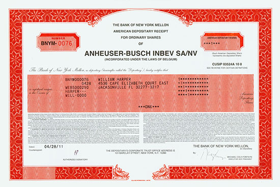 Anheuser-Busch Inbev SA/NV