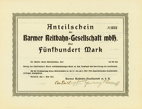 Barmer Reitbahn-Gesellschaft mbH