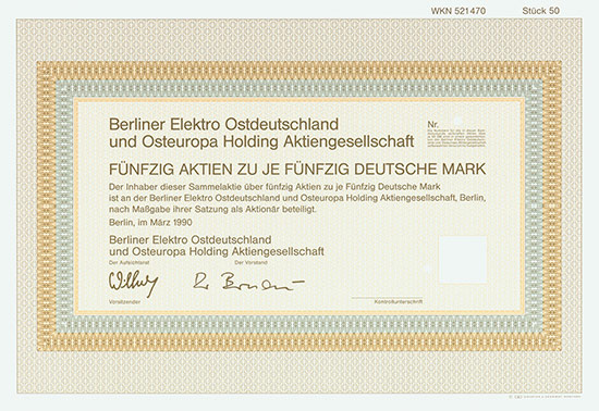 Berliner Elektro Ostdeutschland und Osteuropa Holding AG