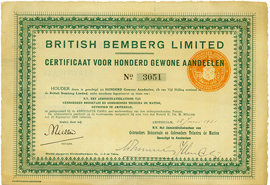 British Bemberg Limited [2 Stück]
