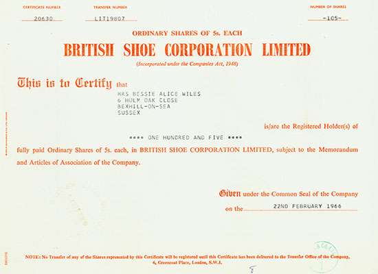 British Shoe Corporation Limited