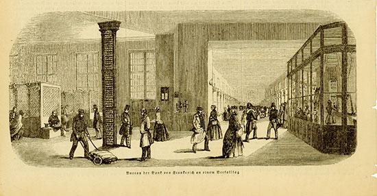 Bureau der Bank von Frankreich an einem Verfalltag