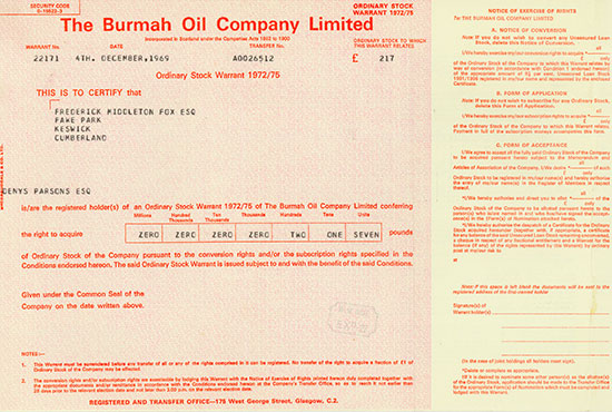 Burmah Oil Company Limited