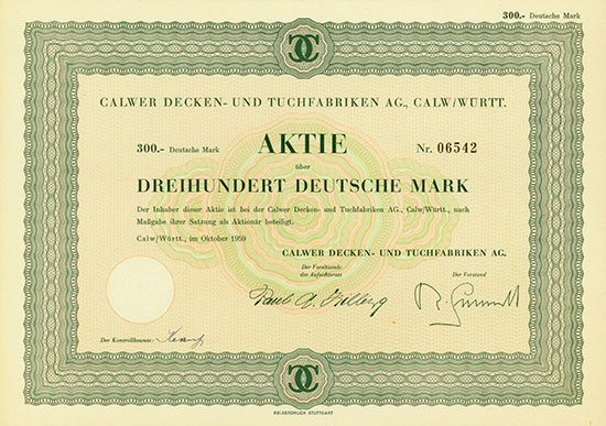 Calwer Decken- und Tuchfabriken AG