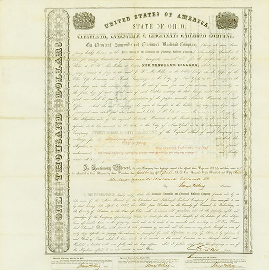 Cleveland, Zanesville & Cincinnati Railroad Company