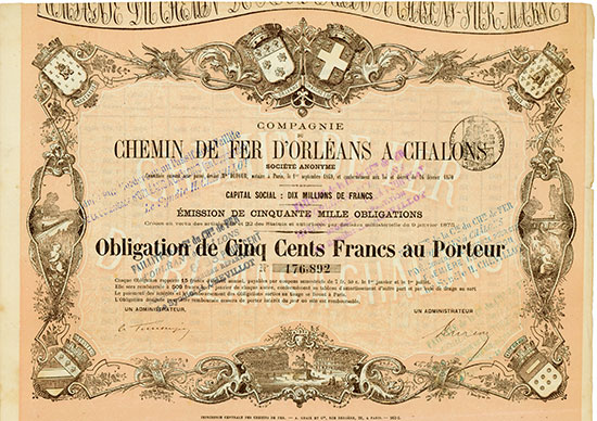 Compagnie du Chemin de Fer d’Orléans à Chalons Société Anonyme