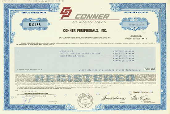 Conner Peripherals, Inc.