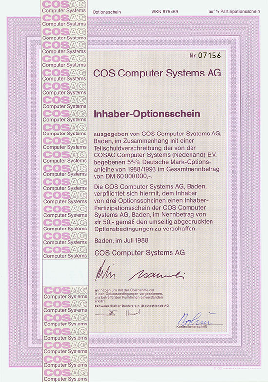 COS Computer Systems AG