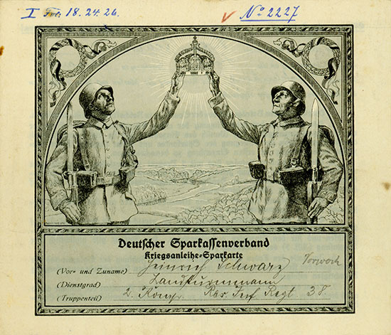 Deutscher Sparkassenverband, Kriegsanleihe-Sparkarte