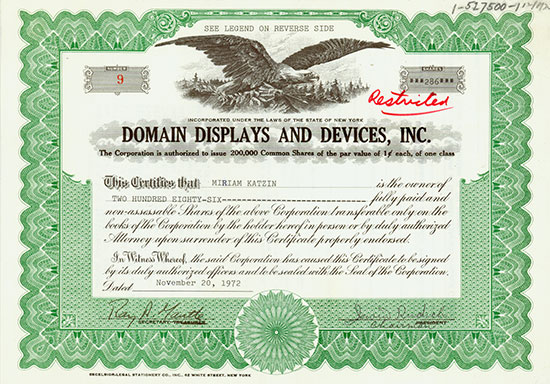 Domain Displays and Devices, Inc.