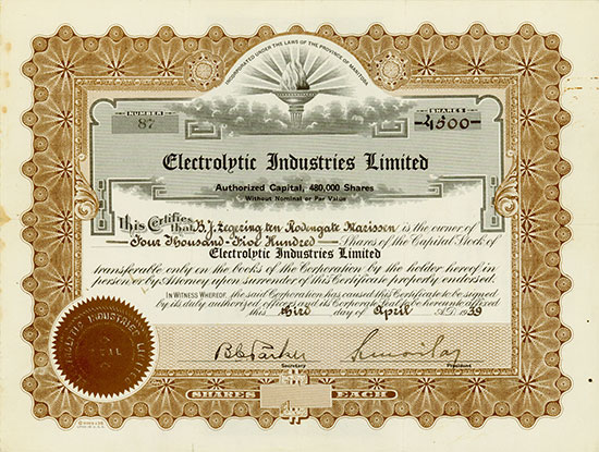Electrolytic Industries Limited