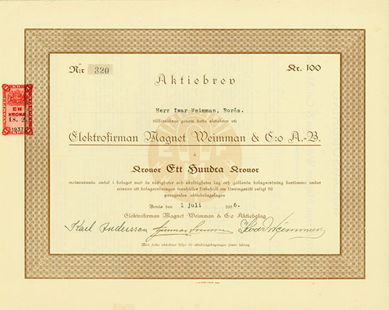 Elektrofirman Magnet Weimman & C:o AB