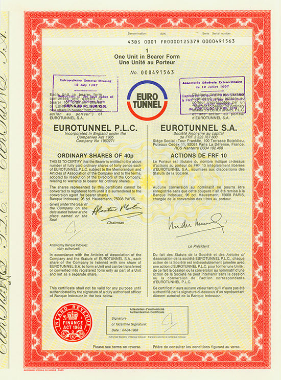 Eurotunnel S. A.